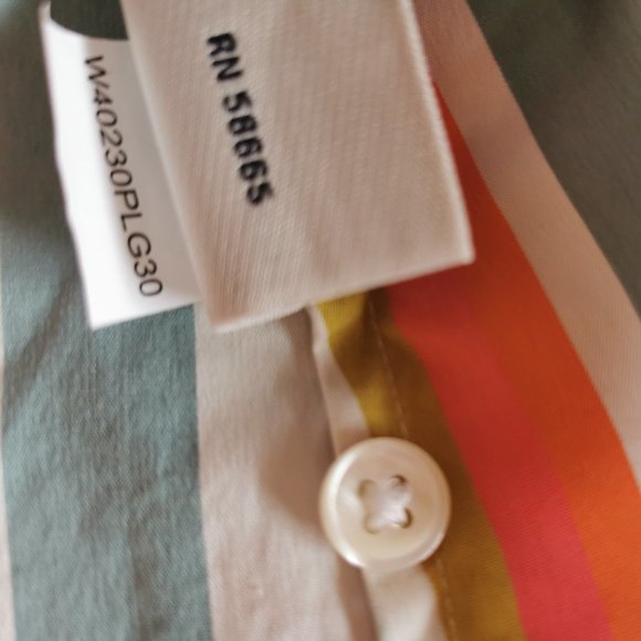 Faconnable Ladies Striped Button down Blouse - Picture 10 of 11